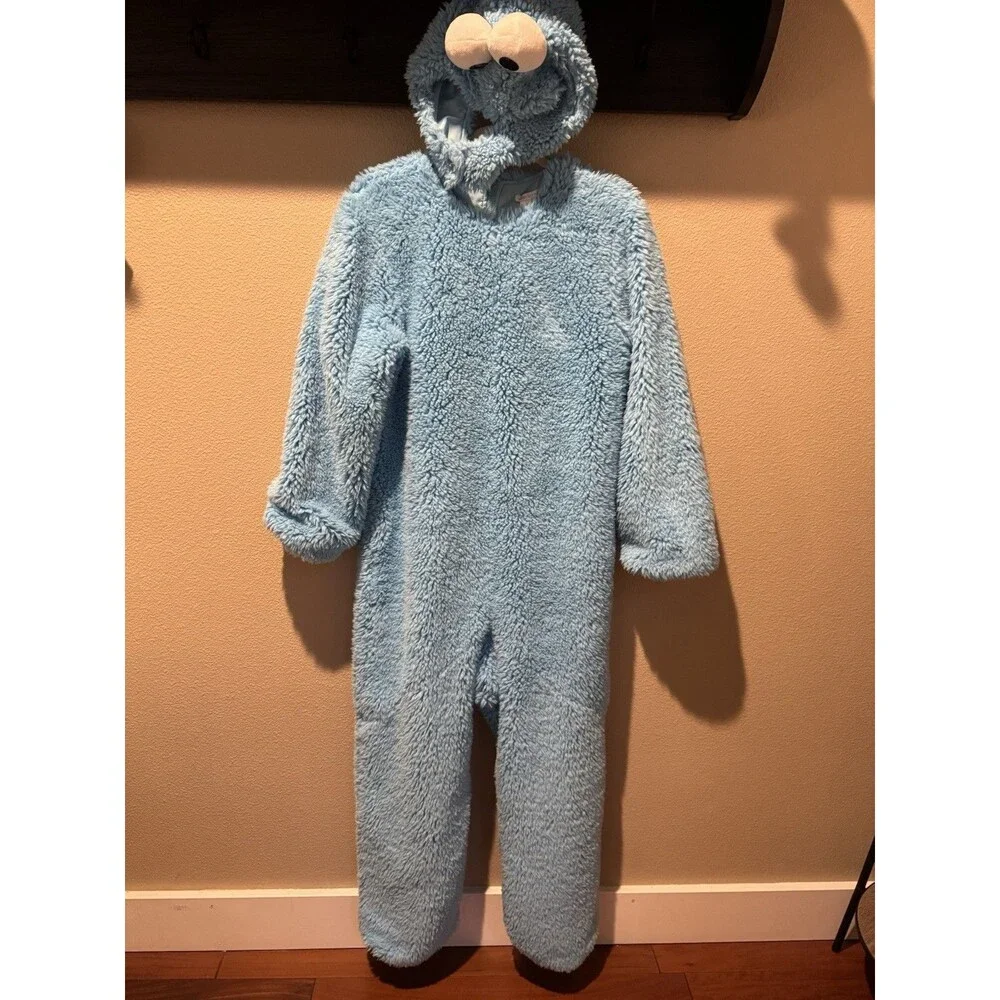 Sesame Street® Cookie Monster Adult Costume 2-piece Size XS- Small EUC